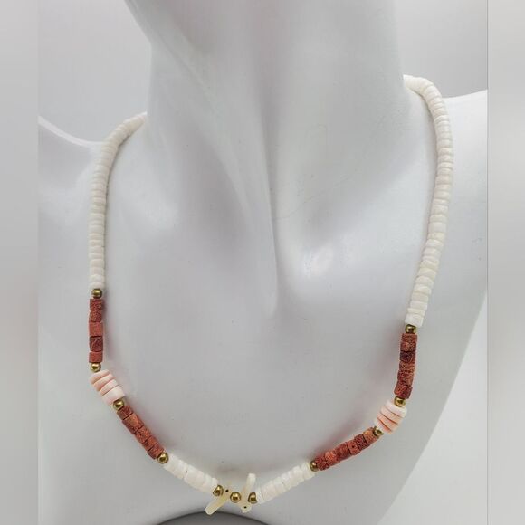 Festishes dove heishi shell‎ necklace exquisite jewelry N0501